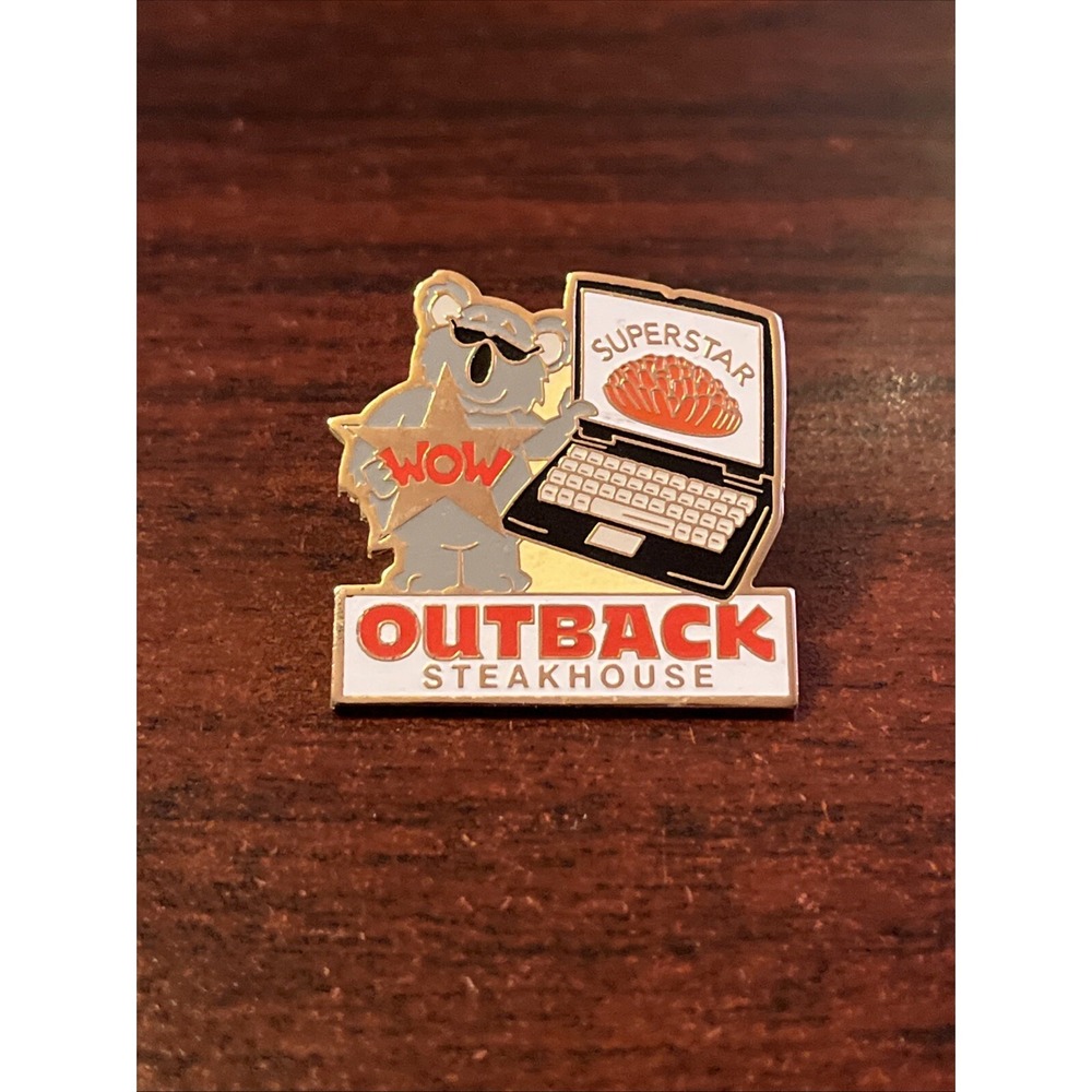 Outback Steakhouse‎ Koala Bloomin' Onion Superstar Laptop Lapel Hat Pin